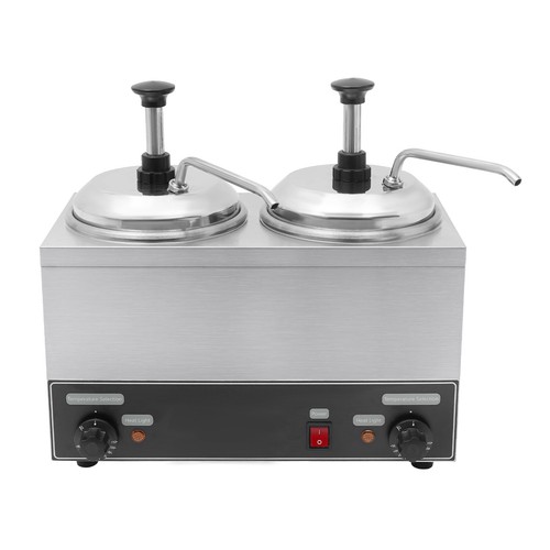 2IN1 Nacho Cheese Warmer Commercial Hot Fudge Warmer 4.2 Qt Sauce Warmer - Picture 9 of 24