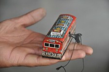 Vintage Wind Up Small Colorful Litho Train Engine Tin Toy