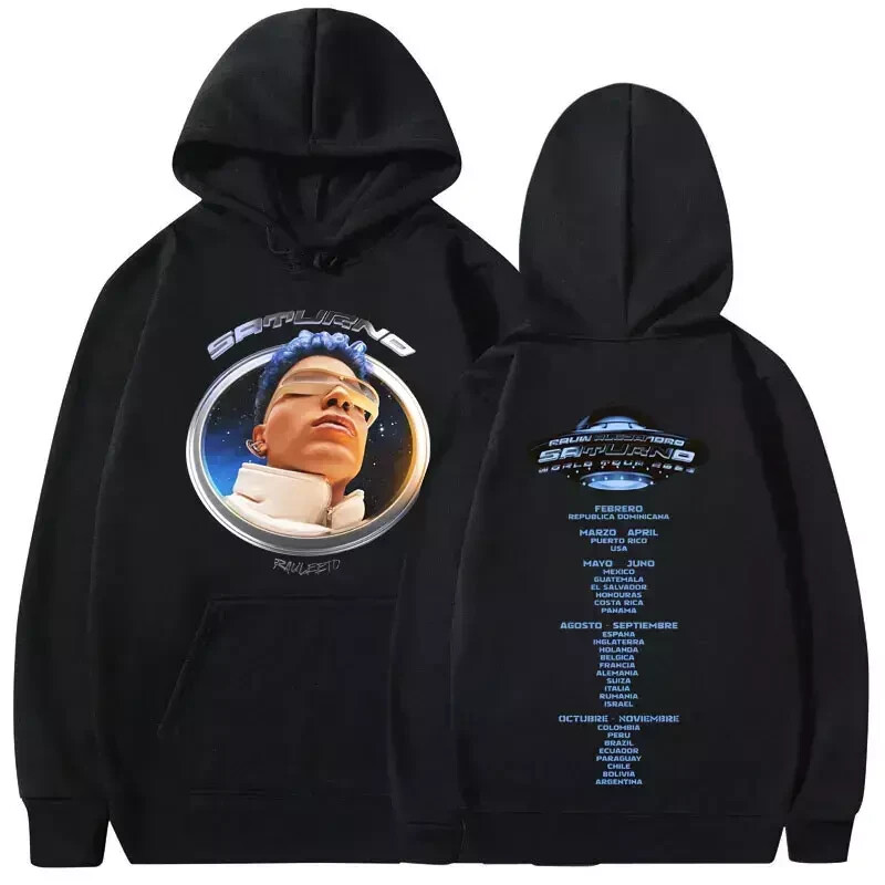 2 Sides Hoodie Music Love Rauw Alejandro Saturno World Tour Concert S-5XL