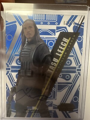 Topps 2016 High-tek Star Wars Tasu Leech Blue Auto 61/75 Sw-111