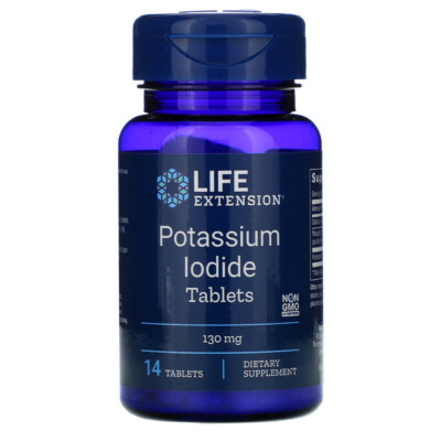 Life Extension Kaliumjodid Tabletten 130 mg, nicht gentechnikfrei vegan freundlich 14 Tabletten