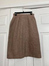 Edinburgh Woollen Mill Size 12 Wool Skirt Lined Rose Great Britain Kick Pleat