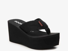 Rocket Dog Women's Black Crush 3” Platform Flip Flop Thong Sandal Size 9 M NWT