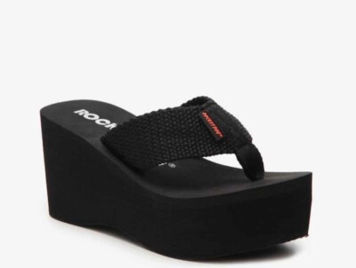 Rocket Dog Women's Black Crush 3” Platform Flip Flop Thong