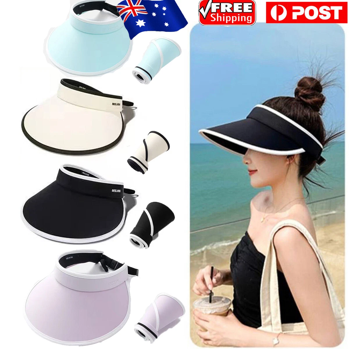Straw hat with plastic sun cheap visor