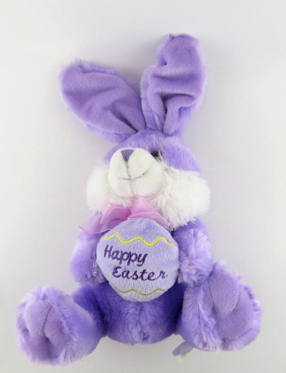 2009 Chrisha Playful Plush Purple Easter Bunny - 