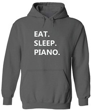 Play Piano Pullover Hoodie Sweater Mens/Unisex Sweatshirt Graphic Gift Pianist