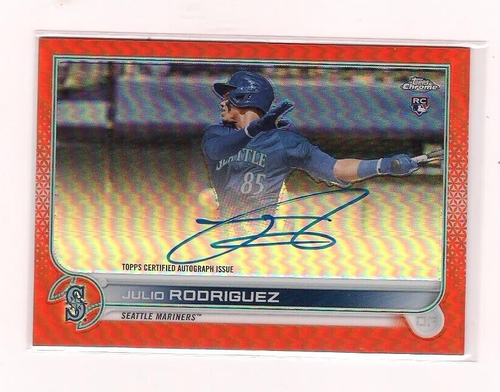 2022 Topps Chrome JULIO RODRIGUEZ SSP Orange Ref AUTO 16 25 Rookie 