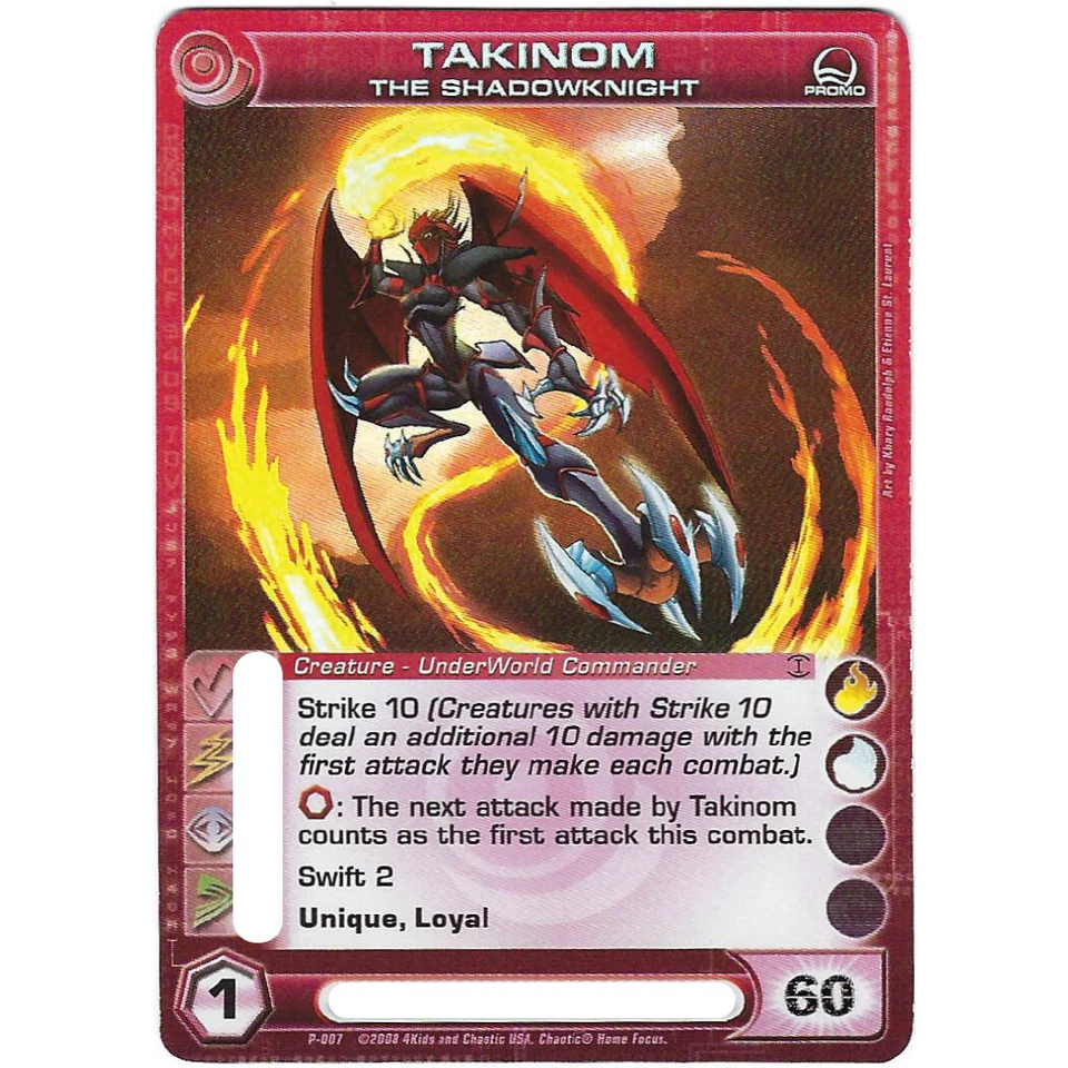 Chaotic TAKINOM THE SHADOWKNIGHT Promo Card - Pick your energy - Image 3 of 3