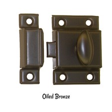 2-1/4" Stamped Steel Latch Flush Mount Furniture Cabinet Oiled Bronze Finish