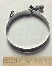 2 clamps 3.5" 1094100-0338 CLAMPCO Stainless Steel T-Bolt Clamp (2-piece Lot)