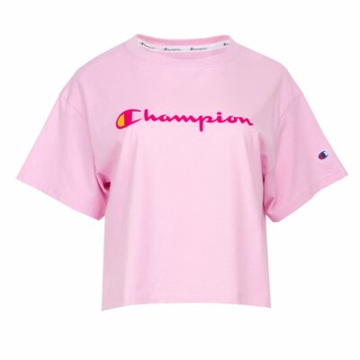 Champion Women's Beloved Orchid Cropped Logo Tee Size Size L NWT