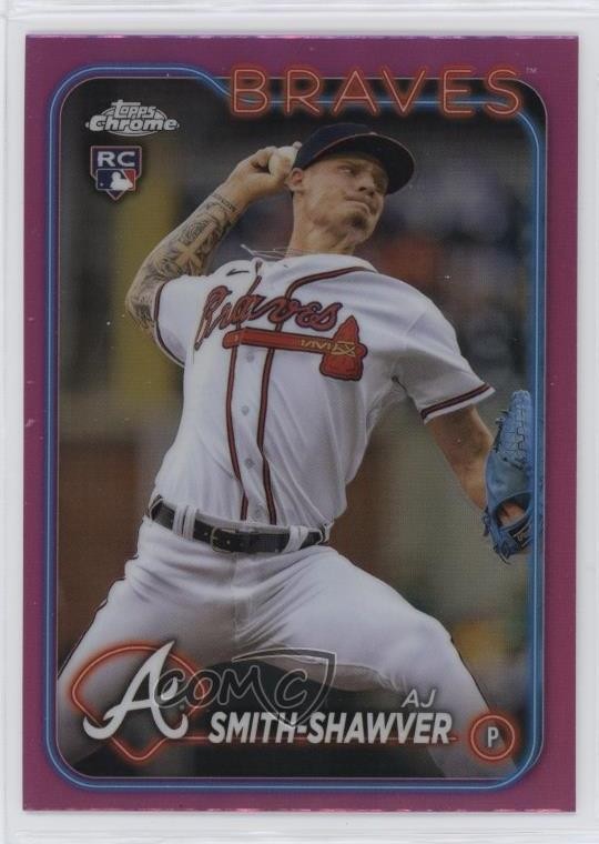 2024 Topps Chrome Pink Refractor AJ Smith-Shawver #19 16kt