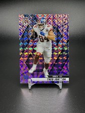 2025 Panini Mosaic - Theo Johnson #217 Reactive Purple Mosaic Prizm - NY Giants