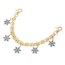 1Pcs 10" Snowflake Pendant Handbag Chain Strap, Blue