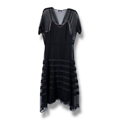 Vtg 40s Black Mesh Taffeta Maxi Dress Womens L Slip Lined Sheer Net Retro | eBay Vtg 40s Black Mesh Taffeta Maxi Dress Womens L Slip Lined Sheer Net Retro | eBay