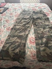 Women Cargo Pants baggy Street Wear Wide Legs With Flap Pockets Front Zipper