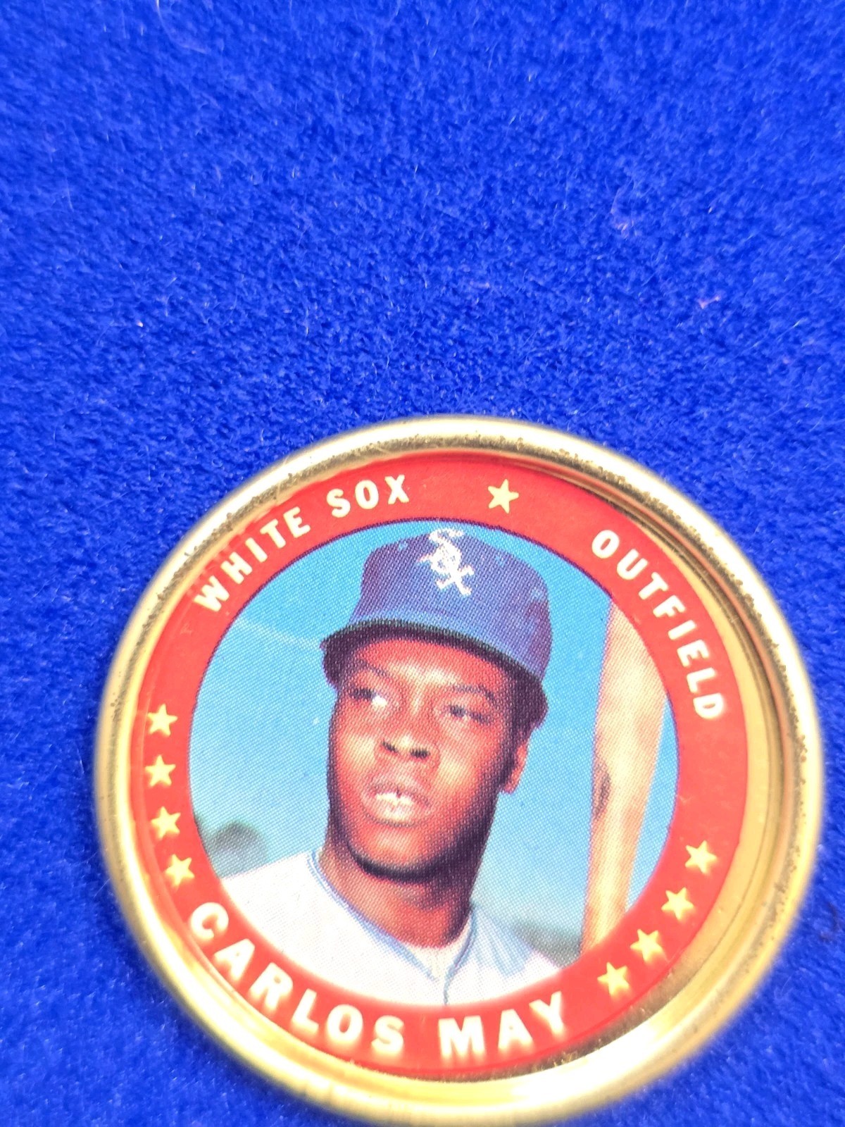 1971 topps baseball coins . Set Break...  # 144 Carlos May