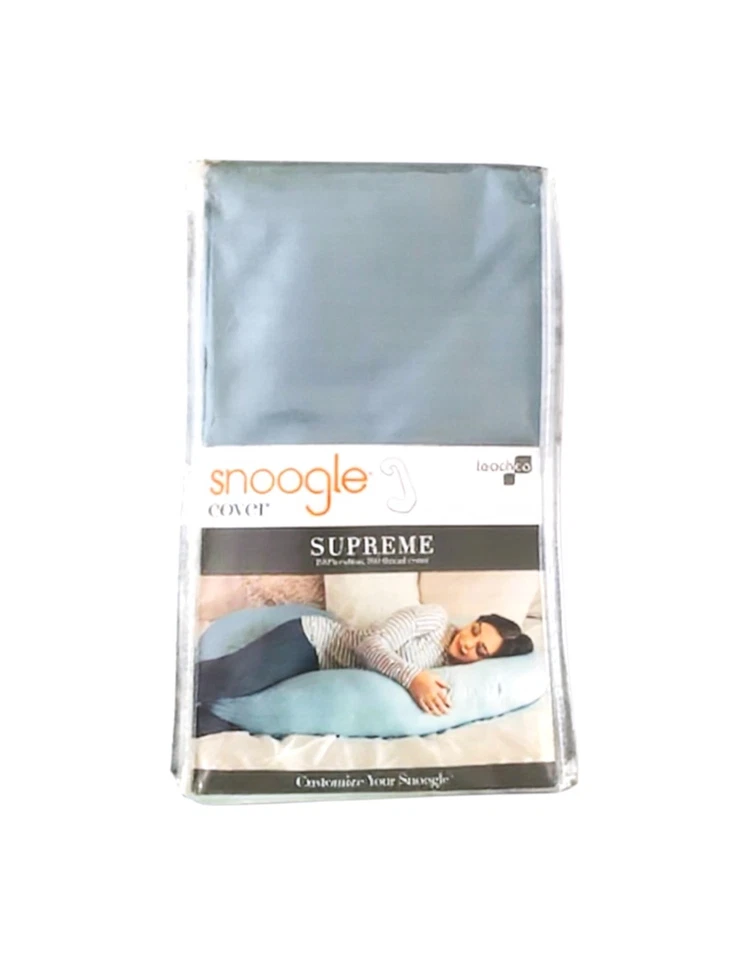Funda de almohada Leachco Snoogle Supreme Cool azul 300 hilos - ¡Nueva! Foto 2 de 4
