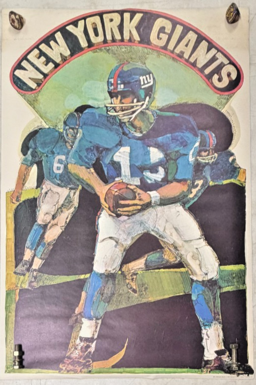 Sports Illustrated Poster SI NFL TEAM NEW YORK GIANTS 1968 Vintage NFL RARE z1