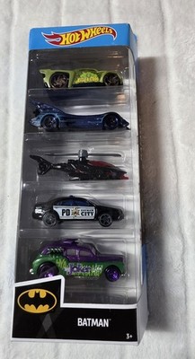 Hot Wheels 2019 Batman 5-Pack ''Killer Croc'' ''Gothem City PD'' Joker Themed Car