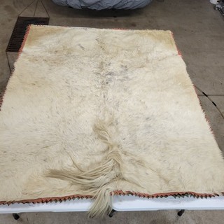 VTG Horse Hide Hair Carriage Sleigh Blanket Approx 60 X 72