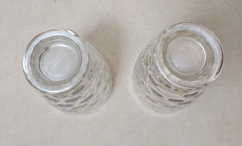 2 Vintage MCM Federal Yorktown Colonial Rainbow Iridescent Thumbprint Glasses - Picture 5 of 5