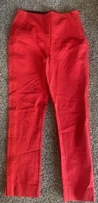 Lysse Womens Pants Red Mid Rise Pull On Stretch Size Medium