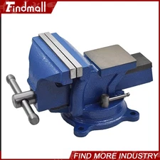 Findmall 6" Heavy Duty Bench Vise with Anvil Swivel Table Top Clamp Locking Base