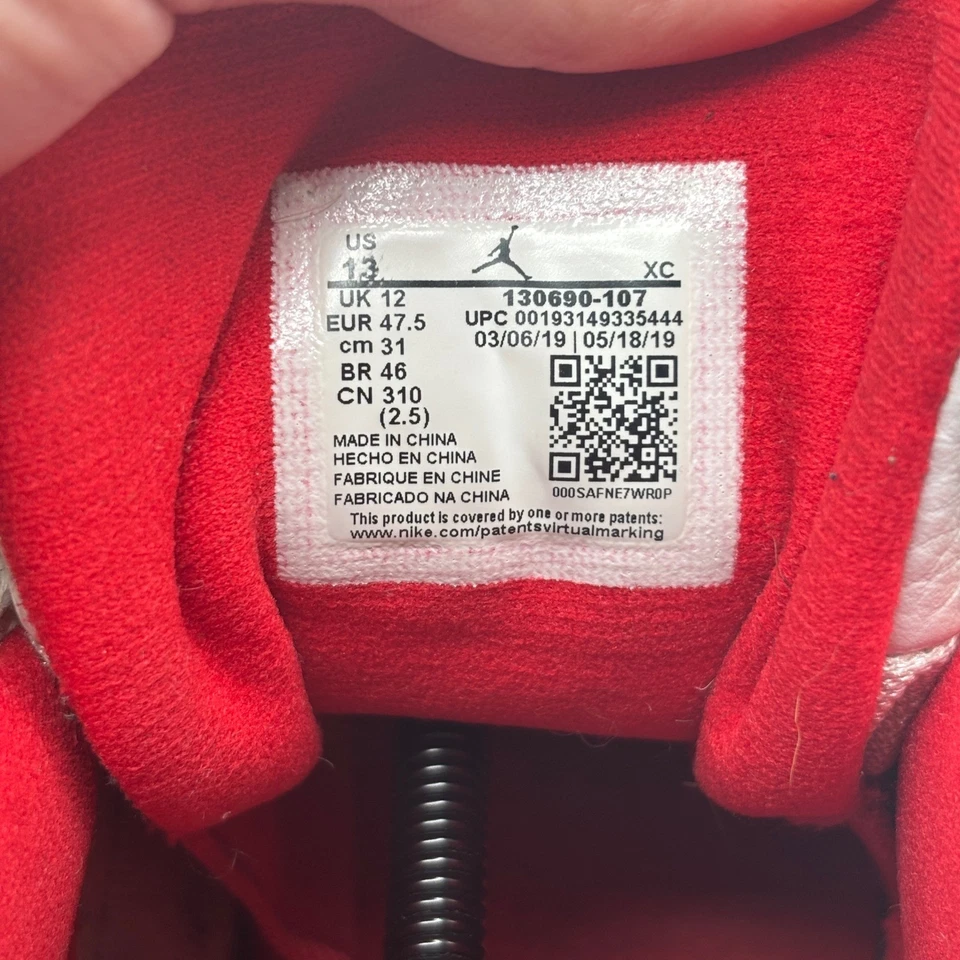 Zapatos informales Air Jordan Retro 12 "FIBA" blancos para hombre talla 13 130690-107 Foto 2 de 4