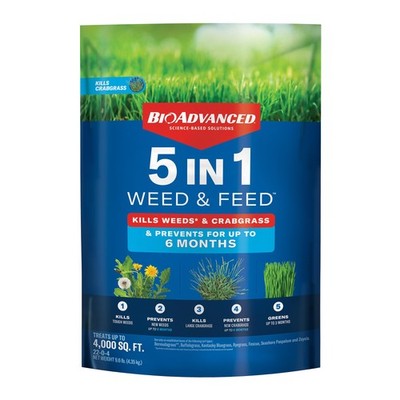 BioAdvanced 5 in 1 Weed and Feed, Granules