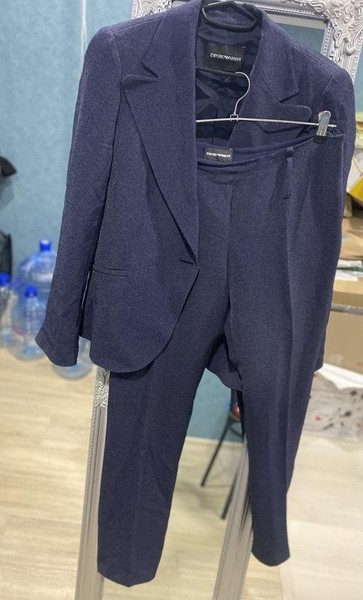 Women Emporio Armani Suit Navy Viscose 38 / M / 46