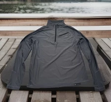 Obermeyer Mens Size M Gray Flex 1/4 Zip Pullover Long Sleeve Base Layer Top Ski