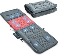 Full Body Vibrating Massage Mat with Heat Foldable Cushion