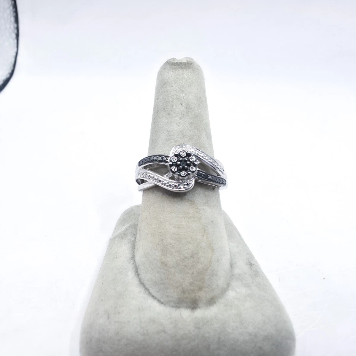 Sterling Silver Diamond Fine Rings Ring 925 Metal Purity 7 Ring