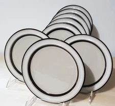 DACHI (8) Salad Plates AKEY WHITE 7-1/4" MINTY! Made in Japan