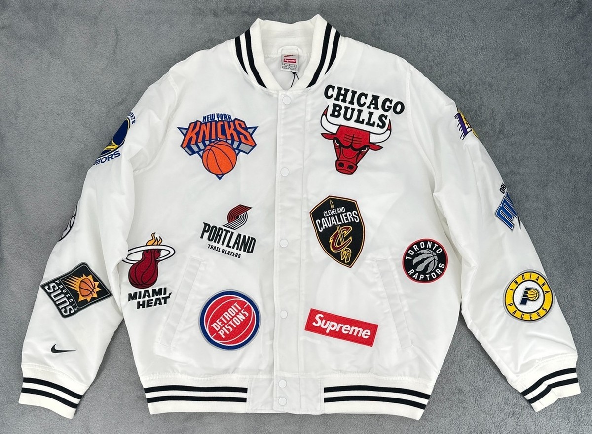 Supreme x Nike Lab Jacket Mens Large White NBA Teams Warm-Up Y2K
