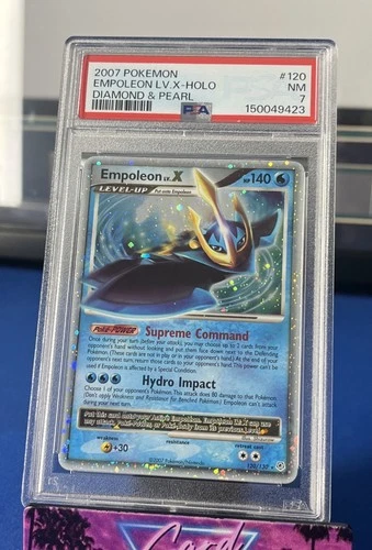 2007 POKEMON DIAMOND & PEARL #120 EMPOLEON LV.X-HOLO PSA 6