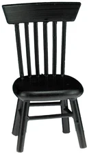 Classics by Handley Dollhouse Miniature Black Kitchen Side Chair