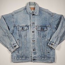 Vintage Levi  s Denim Jacket Made USA 90s Light Wash Size Small