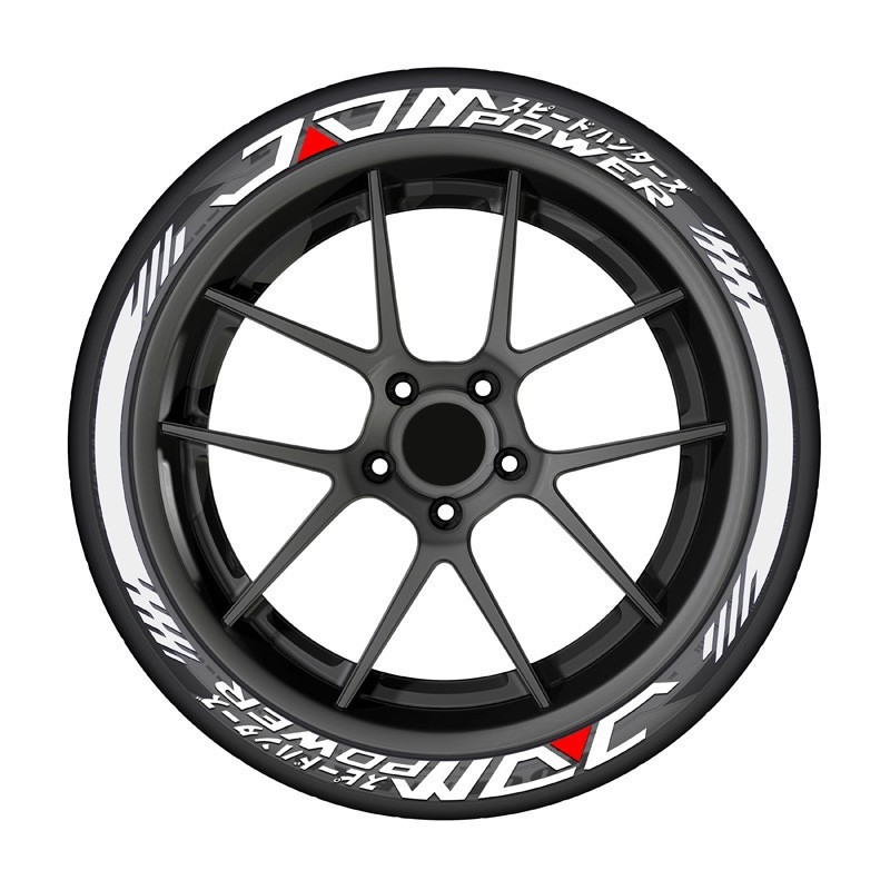 Permanent JDM Tire Lettering Sticker 1.25'' for 15''-24'' Wheels 8 Kits ...