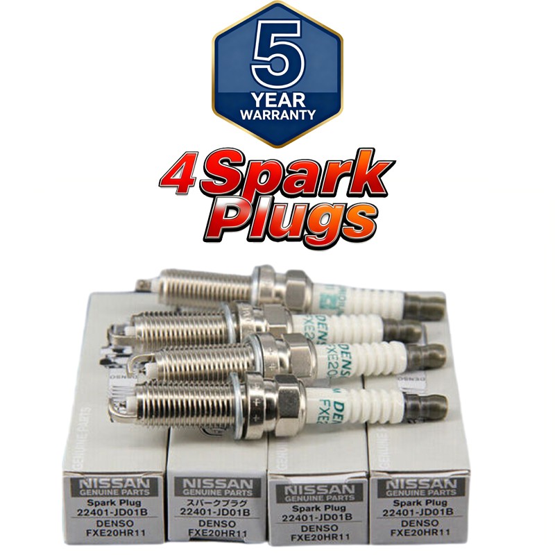 4Pc FXE20HR11 Iridium Spark Plug For Nissan Cube Versa Altima Sentra 22401-JD01B
