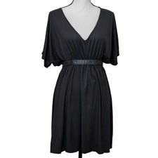Urban Outfitters Dress | Flowy w Flutter Sleeves + Gray Cinched Waist with Belt