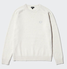 Uniqlo x Kaws Winter Lambswool Crew Neck Sweater Jumper Off White - Size Medium