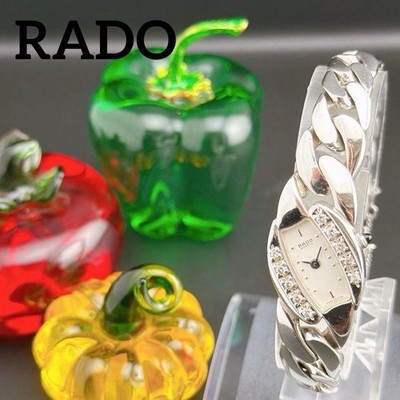 Rado Vintage Diamond Bezel Quartz Damenuhr Lederarmband gebraucht aus Japan