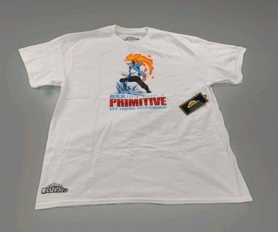 Primitive x My Hero Academia Flashfreeze Heatwave Shoto T-Shirt  Size XL NWT 