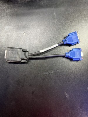 DMS-59 Male to Dual VGA Female Y-Splitter Adapter Cable Video Card Dual Monitor
