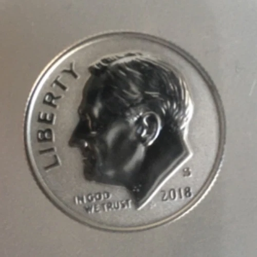 2018-S 90% SILVER REVERSE PROOF Roosevelt Dime***199,116 mintage***