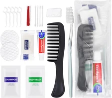 20 Sets Personal Hygiene Kit Bulk, Disposable Toothbrushes with Toothpaste Floss