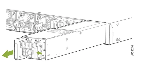Juniper Networks JPSU-850W-DC-AFO (740-053639), DC PSU, Airflow (Fron-to-Back)